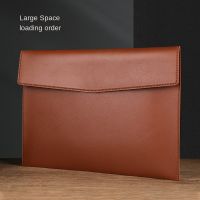 【CC】 Leather Document File Folder Student Storage Business Briefcase Printed Word Office School Paper Organizer