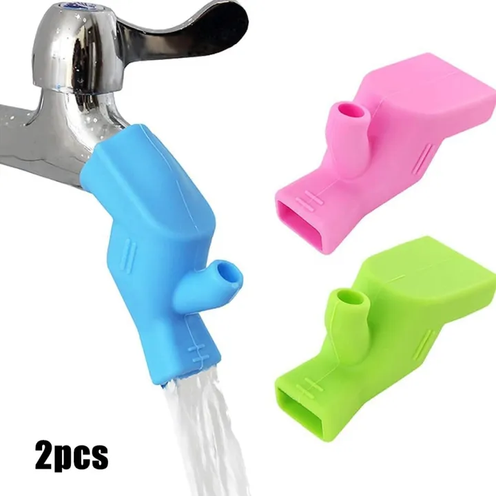 2pcs-silicone-faucet-extender-for-kids-water-saving-extension-tap-filter-nozzle-adapter-bathroom-kitchen-sink-spray-kitchen-tool