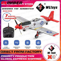 CL Wltoys Xk A280เครื่องบินบังคับวิทยุเครื่องบินจำลองการ P51เครื่องบินรบ2.4กรัมเครื่องบินโหมด3d6g พร้อมเครื่องบินของเล่นไฟฉาย Led สำหรับเด็ก