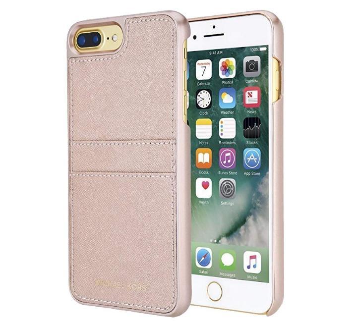 Ốp lưng thời trang Michael Kors Saffiano Leather Pocket iPhone 8 Plus/7  Plus - OL 2457 
