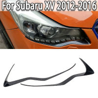 K-ไฟหน้ารถลงคิ้วตกแต่งปกสติ๊กเกอร์ตัด ABS คาร์บอนไฟเบอร์สำหรับ Subaru XV 2012 2013 2014 2015 2016