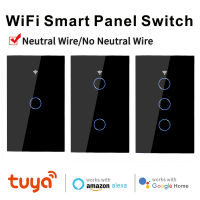 Tuya Wifi สมาร์ทสวิทช์สหรัฐ123แก๊งสายกลางไม่มีสายกลาง,สมาร์ทบ้าน Interruptor สวิตช์ไฟทำงานสำหรับ Alexa Home