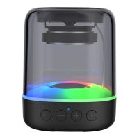 Portable wireless Bluetooth speaker mini plug-in card glowing transparent bedside lighting audio surround sound lasting life Wireless and Bluetooth Sp