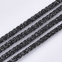 about 30mRoll Polyester ided Cords 4mm Wide with Metallic Cords for jewelry making DIY celet necklace accessories Supplie