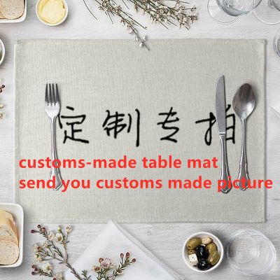 【CC】 Rectangle 30x40cm Custom Made Table Placemat Mats for Dining personalized