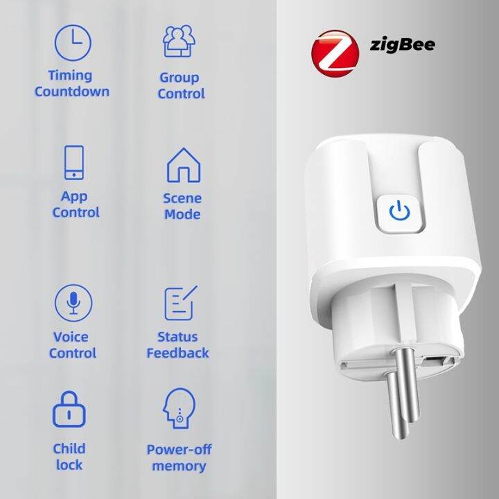 smart-plug-zigbee-socket-eu-16a-with-power-monitor-timing-function-tuya-smart-life-app-control-works-with-alexa-google-home