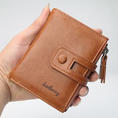 Luxury Brand Wallet for Men 2023 New Retro Buckle Wallet Multi-function Double Zipper Coin Purse PU Leather Men/women Clutch