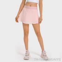 ☊卍 SHUAIYI Mulheres 2 em 1 esporte tênis saias de secagem rápida cintura alta fitness yoga vestido com bolsos ginásio golfe ar livre workout sexo saia