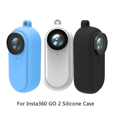เคสซิลิโคนสำหรับ Insta 360 Go 2,อุปกรณ์เสริมกล้องกระเป๋ามีปกนิ่มกันฝุ่นกันรอยขีดข่วน