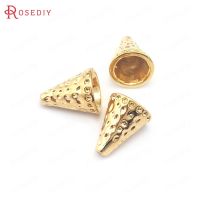 【YF】✤  (39636)20PCS 6x8MM Gold Color Cone Beads Caps Tassel Jewelry Making Supplies Diy Findings Accessories