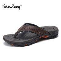 Summer Outside PU Leather Mens Flip Flops Slippers Outdoor Beach Shoes Flip Flop News 2020 Plus Big Size 49 50 51 52