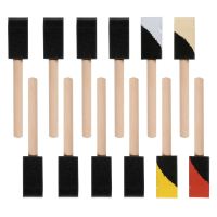 [Kiki tool store] Foam Paint Brushes1 Inch Foam BrushWood Handle Paint Brush SetLight And DurablePerfect For Painting And Cleaning