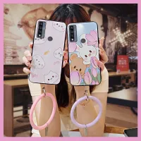 luxurious ring Phone Case For TCL 4X 5G/T601DL Cartoon The New dust-proof taste liquid silicone funny youth texture