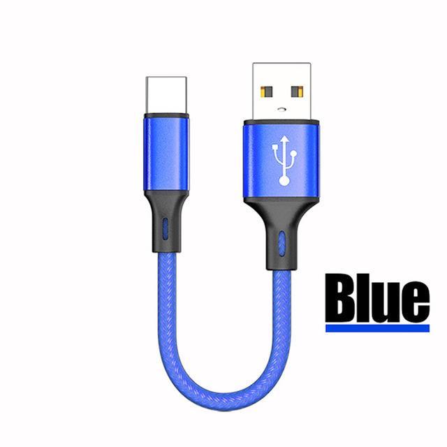chaunceybi-25cm-short-nylon-type-c-charger-data-cable-a5-s8-s9-p20-p30-xiaomi-fast-charging-bank-phone-cables