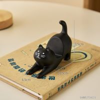 Miniature Things Mobile Phone Holder Office Accessories Cat Sculptures and Figurines Kawaii Room Decor Figurine Anime Desk Home