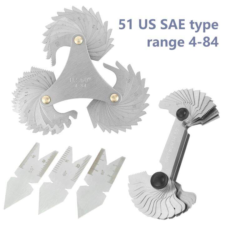 【CW】 5 pcs/set Metric Inch Thread Plug Gauge Screw Pitch Gauges