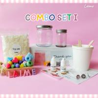 [Combo set I] ชุดทำเทียนหอม Candle Making Kit จากไขถัวเหลือง 200 g [แถม Topping เเละสติ๊กเกอร์]