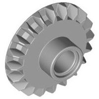 Lego part (ชิ้นส่วนเลโก้) No.87407 Technic, Gear 20 Tooth Bevel with Pin Hole