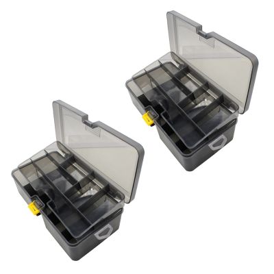 2X Double Layer Fishing Tackle Box Lures Bait Storage Case Organizer Container Organizer Container Accessories