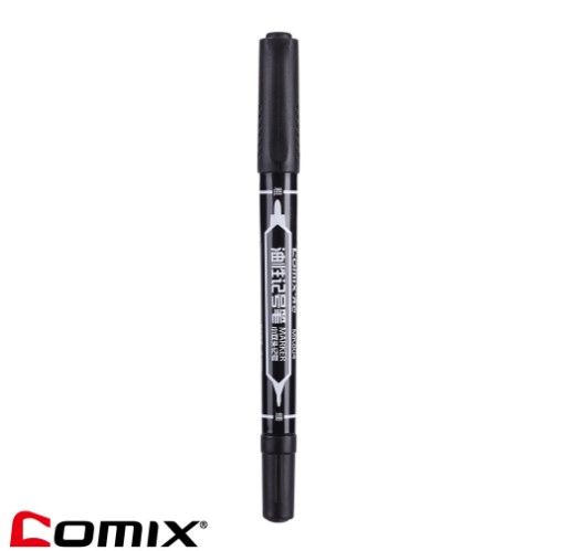 ปากกามาร์กเกอร์-2-หัว-ขนาดเส้น-0-5-1-5-ปากกา-comix-mk804-ปากกา-2-หัว-ปากกาเคมี-ปากกาเขียนซีดี-จำนวน-1-ด้าม