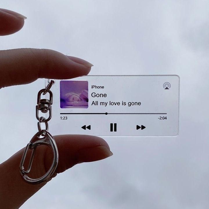 Engraved Frosted Acrylic Spotify Song Code Keyring