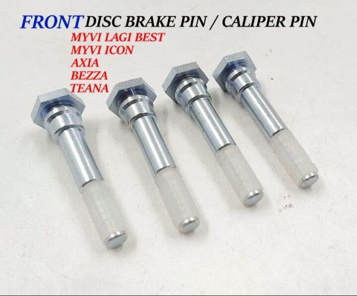FRONT DISC BRAKE PIN CALIPER PIN WITH RUBBER PERODUA MYVI LAGI BEST