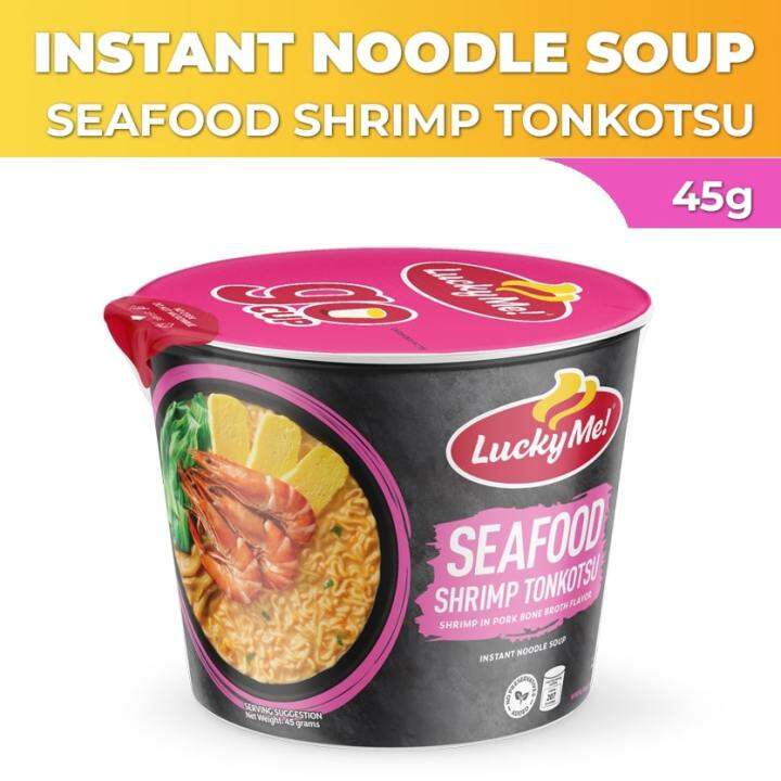 Lucky Me! Go Cup Instant Noodles Seafood Shrimp Tonkotsu 45g Lazada PH