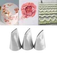 ₪﹉♠ 124K 125K 126K Austin Rose Petals Stainless Steel Icing Piping Nozzles Fondant Cake Decorating Pastry Baking Tools Bakeware