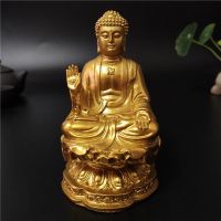 Golden Chinese Feng Shui Buddha Statue Handmade Resin Crafts Meditation Buddha Sculpture Figurines Home Decoration Statues