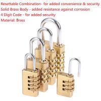 【CC】✒  3/4 Digit Password Lock Combination Suitcase Luggage Metal Code Padlock Coded Keyed