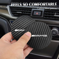 2Pcs หนัง Coaster Anti-Noise ถ้วยน้ำ Pad Pad สำหรับ Mercedes Benz AMG W204 W205 W203 W211 W212 W201 W210 W124 W126 W447