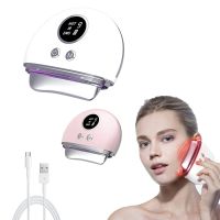 EMS Microcurrent Heating Guasha Facial Tool Vibration Face Massager For Gua Sha Anti-Aging Contour Acupressure Skin Care Tool