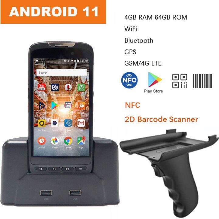 Android 11 PDA POS Handheld Device Mobile Pda Scanner 2D NFC 4G RAM 64G