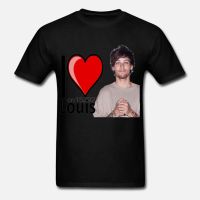 T-shirt ขายดี เสื้อยืดลําลอง แขนสั้น พิมพ์ลาย I Love Heart Louis Tomlinson 1D One Direction concert DPgdld86HCcghh77 สไ  Y05X