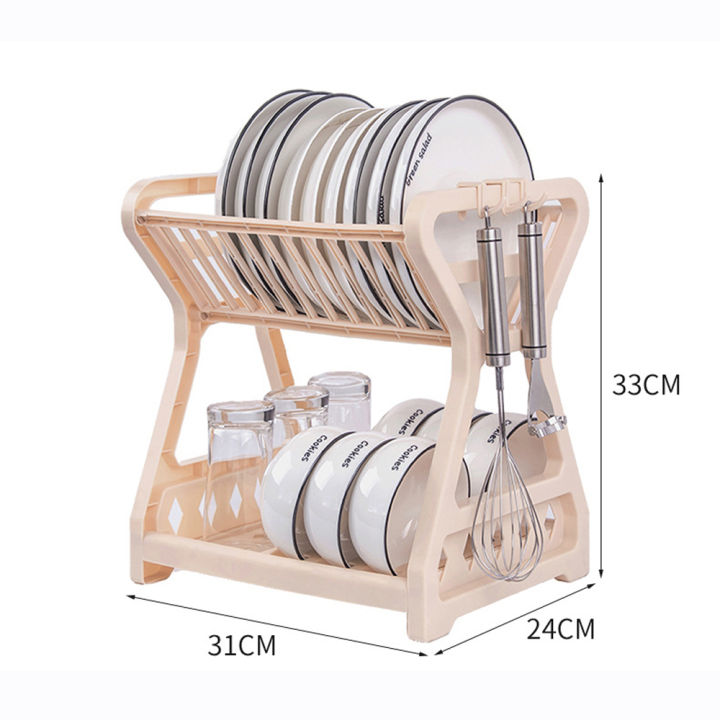dish-drying-rack-2-tier-drainboard-set-with-utensil-holder-cup-drainer-tray-for-kitchen-counter-space-saver-kitchen-accessories