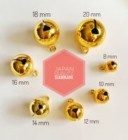 แบ่งขาย กระพรวนญี่ปุ่น กระพรวนทองเหลือง เกรดพรีเมี่ยม Japan Quality สีทอง ทำปลอกคอสัตว์เลี้ยง มีขนาด 8-20 mm.