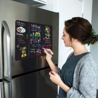 A4 Size Magnetic Blackboard small chalkboard sticker Kitchen menu whiteboard Weekly Planner Fridge Sticker Message Board Note Books Pads