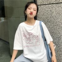 Zuoan Korean style loose womens short sleeve t-shirt fashion printing shirt