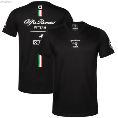 Sauber (สต็อกเพียงพอ) Alfa Romeo F1 Racing Special Edition Monza T-Shirt Summer Formula One Teams Men T Shirts Casual Children Clothes คุณภาพสูง size:S-5XL