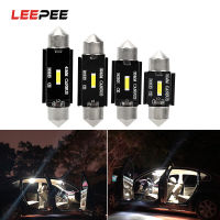 CKE cw】leepee CSP ชิป C10W หลอดไฟ LED festoon DC 12V ไฟป้ายทะเบียน31มม. 36มม. 39มม. 39มม. 41มม. C5W LED CANbus ภายในรถโดมโคมไฟ