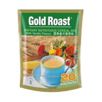 Gold Roast Instant nutritious cereal mix โกลด์โรสท์ธัญญาหารปรุงสำเร็จ รสวานิลลาชนิดผง เครื่องดื่ม ข้าวโอ๊ต ผสมวานิลา 3in1 พร้อมชง บรรจุ 20 ซอง