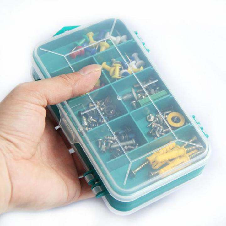 penggong-13-grids-tool-box-double-side-toolbox-organizer-storage-box-multifunction-tool-case-for-small-components
