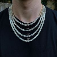 Hip Hop Necklace for Mens Gold Color Chain Icy Choker Silver Color Chain Necklace Bling Luxurious Jewelry Necklace for Women Fashion Chain Necklaces