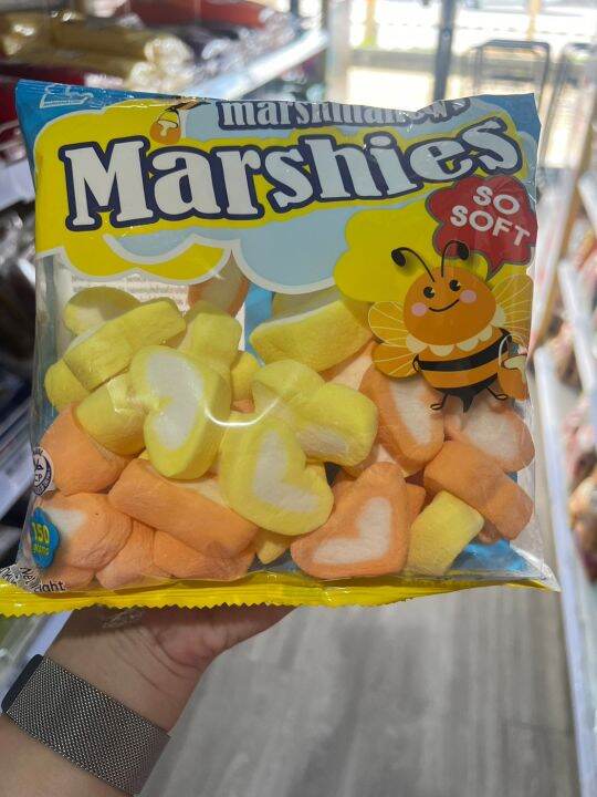 มาร์ชแมลโลว์-มาร์ชี่ส์-มาร์ชแมลโลว์คละสี-marshmallows-marshies-ทุกแบบ-150กรัม