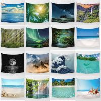 Beautiful Seas Landscape Wall Art Tapestry Waterfall Big Rectangle Tapestry Wall Decor Home Decor Tapestry