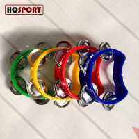 HOSPORT กระดิ่งกลองกระพรวนด้วยมือ4ชิ้นสำหรับเด็กเครื่องกระทบของเล่นเกมดนตรีสำหรับ KTV ปาร์ตี้