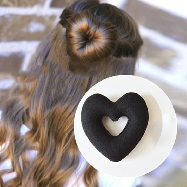 Heart Shape Tiaras Hair Styling Tool Bract Head Magic Sponge DIY Meatball  Hair Cute Bun Maker Women Girls Donut Hair Accessories | Lazada