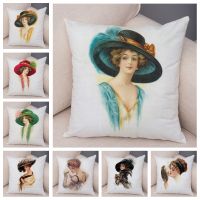 hot！【DT】✢  European Cushion Cover Print Pillowcase for Sofa Car Soft 45x45cm