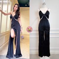 VORA Jumpsuit​ สายเดี่ยว ขายาว แต่งเว้าช่วงเอว