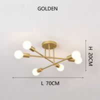 Modern Creative Chandelier LED Lighting Warm Romantic Minimalist Golden Bedroom Personality Living Room Dining Room Ceiling Lamp